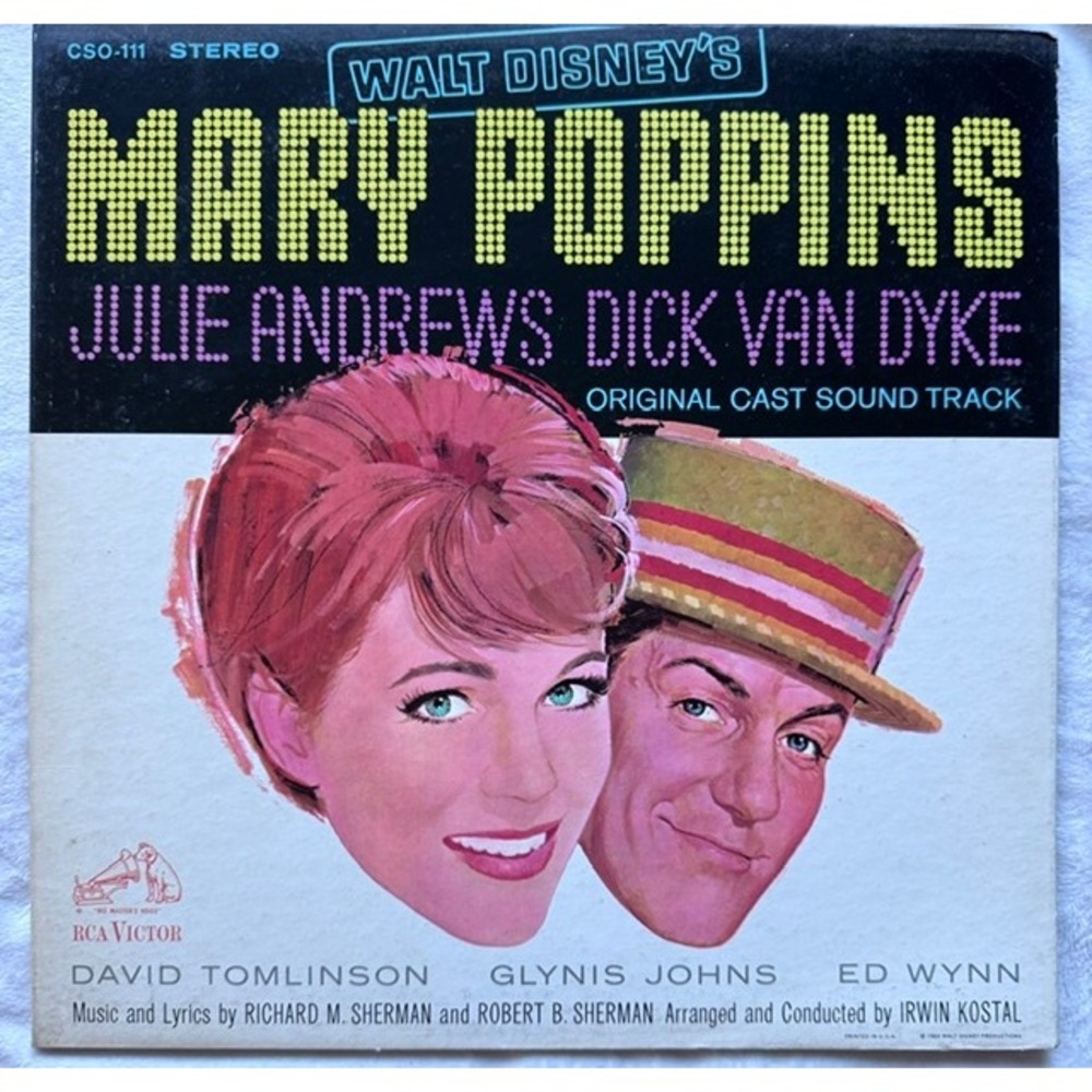 1964 Mary Poppins Orig Cast Soundtrack Vinyl LP RCA Victor CSO-111 Julie Andrews